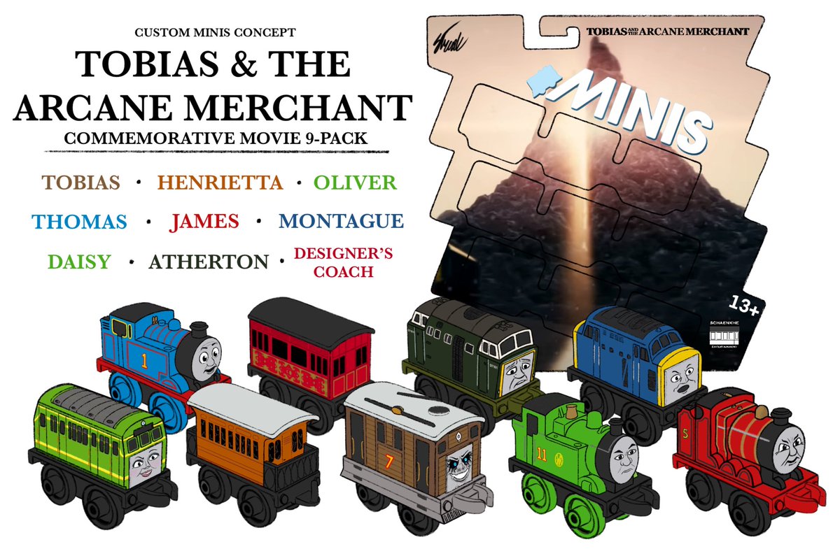 StreakSmeargle's tweet image. Let’s focus on the ‘good things’ for a bit, shall we?

Remember those old Minis movie packs I used to do? Well, here’s one for Tobias &amp;amp; the Arcane Merchant! To celebrate its one year anniversary!!

#TobiasAndTheArcaneMerchant #TATAM