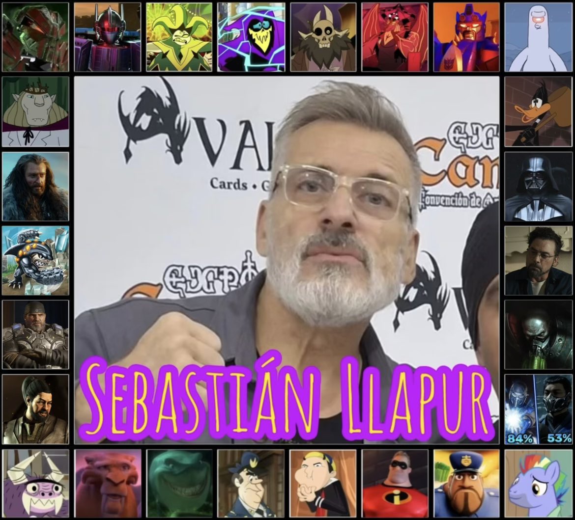 Collage y Homenaje al Actor de Doblaje de Doblaje Argentino/Mexicano (Sebastián Llapur) (<a href="/seballapur/">Sebastian Llapur</a>) 🇦🇷/🇲🇽

Es conocido por interpretar al Papá Titán en La Casa Búho, Señor Oscuro en El Fantasma y Molly McGee, Darkwing en Transformers Uno y Etc.

¡Feliz Cumpleaños! 🎂🎁🎉🎊🥳🎈