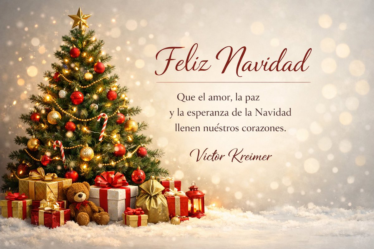 vjkreimer's tweet photo. ✨Navidad es compartir, encuentros, familia y esperanza. Que lo esencial nos vuelva a unir! Feliz Navidad🎄 https://t.co/oxKRgHNzQt