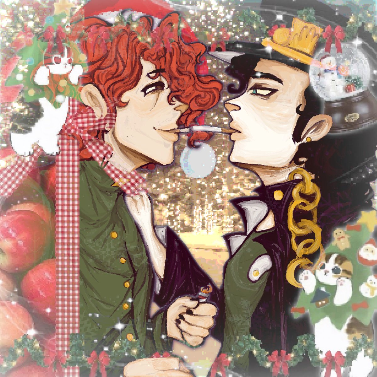 RunawayMoth's tweet image. Merry chrimpis @akwotic #JJBA #jjbafanart