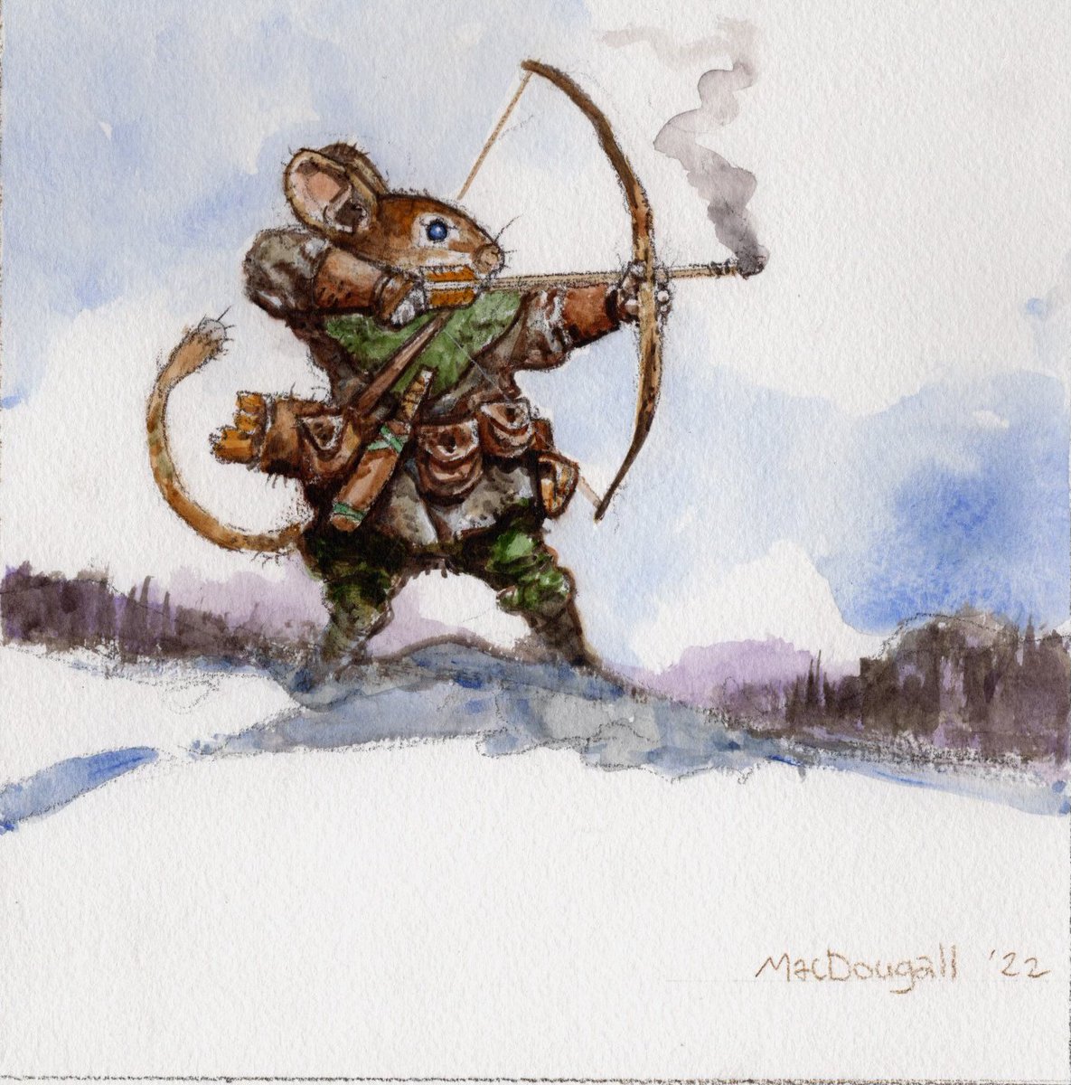 larrymacdougall's tweet photo. Archer in the snow. Defending all citizens of good cheer and brotherhood from those who would destroy it. 🎄 https://t.co/9tJD07loKS