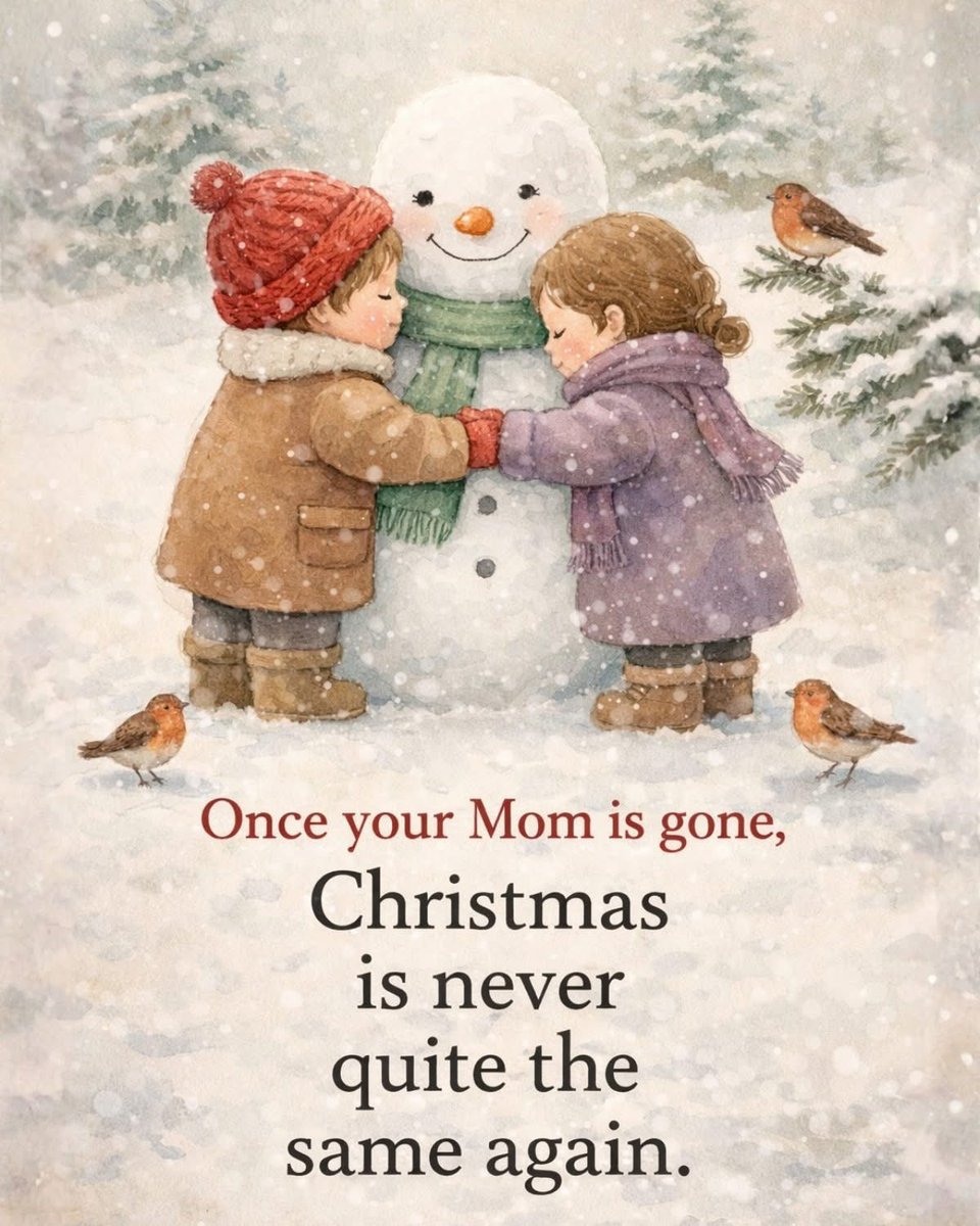BabyD1111229's tweet image. Once your mom is gone, Christmas is never quite the same again. The season still arrives with lights and decorations, but the warmth she brought can never be replaced. The little things she did, the way she made everyone feel loved, and the comfort of knowing she was there are…