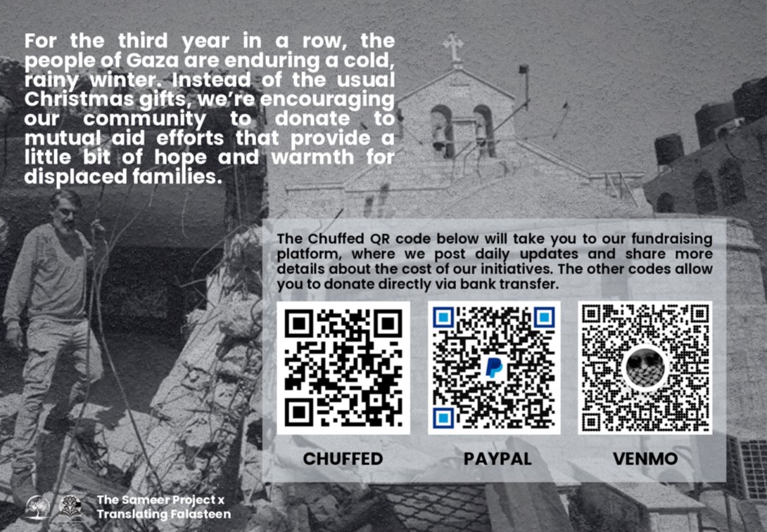 likeafantasy__'s tweet image. palestinians deserve a peaceful holiday season just like everyone else, so please consider sending a digital greetings card to families and orphans in the gaza strip through the @sameerproject ‘christmas kit for gaza’ project along w a donation

🔗 ugc.production.linktr.ee/e7f63d94-f291-…