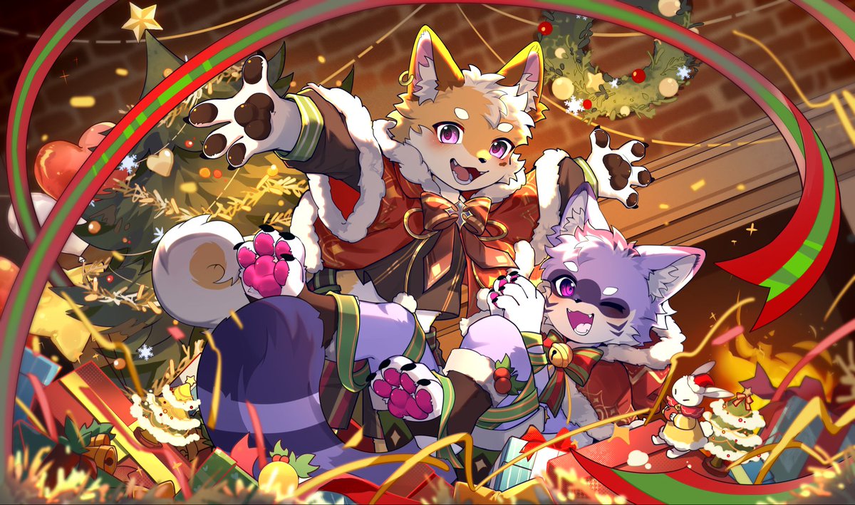 fatbuffrat's tweet image. Merry Christmas to everyone and to a certain special someone 😏

🐕: @NeoxisChua 
🎨: @AQianr