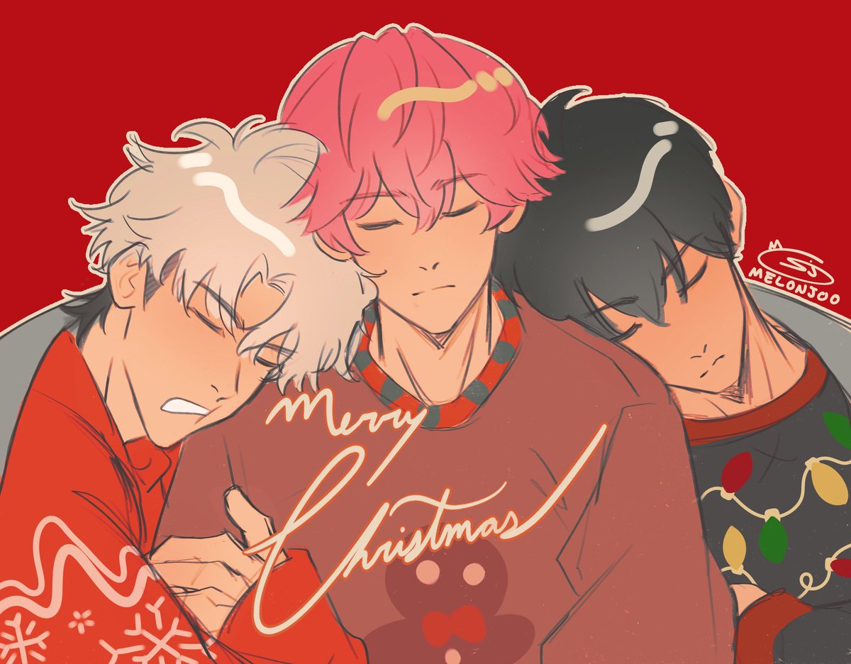 MERRY PLLISTMAS!!! thank you so much to <a href="/melonjoo/">MEL</a> for the pretty DONGSAENGZ art 🥹🥹💗💗