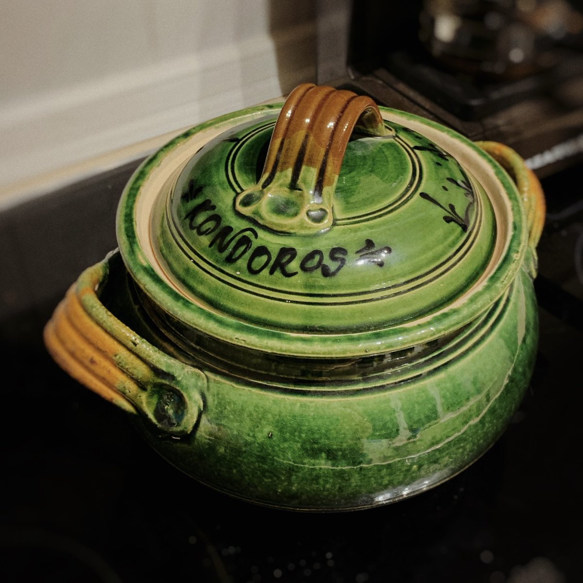 My sister gifted me a handmade hungarian ceramic pot 🥘 time to cook some stuffed cabbage