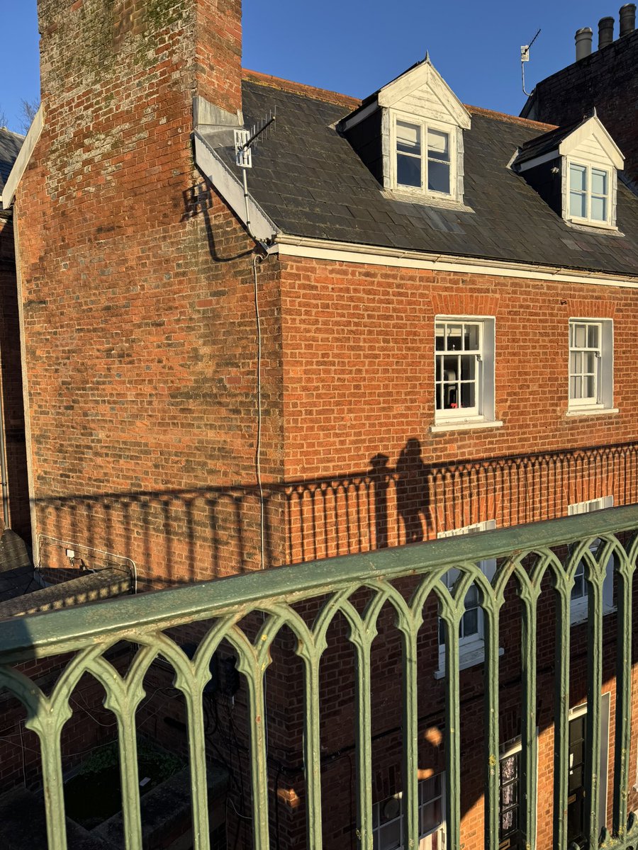 Mr_John_Harvey_'s tweet photo. #ChristmasEve shadows - from #Exeter’s wonderful IronBridge… ☀️🎄
#LoveExeter #Christmas2025 
https://t.co/ZdYXHGvX9n https://t.co/svGqLjHBWJ