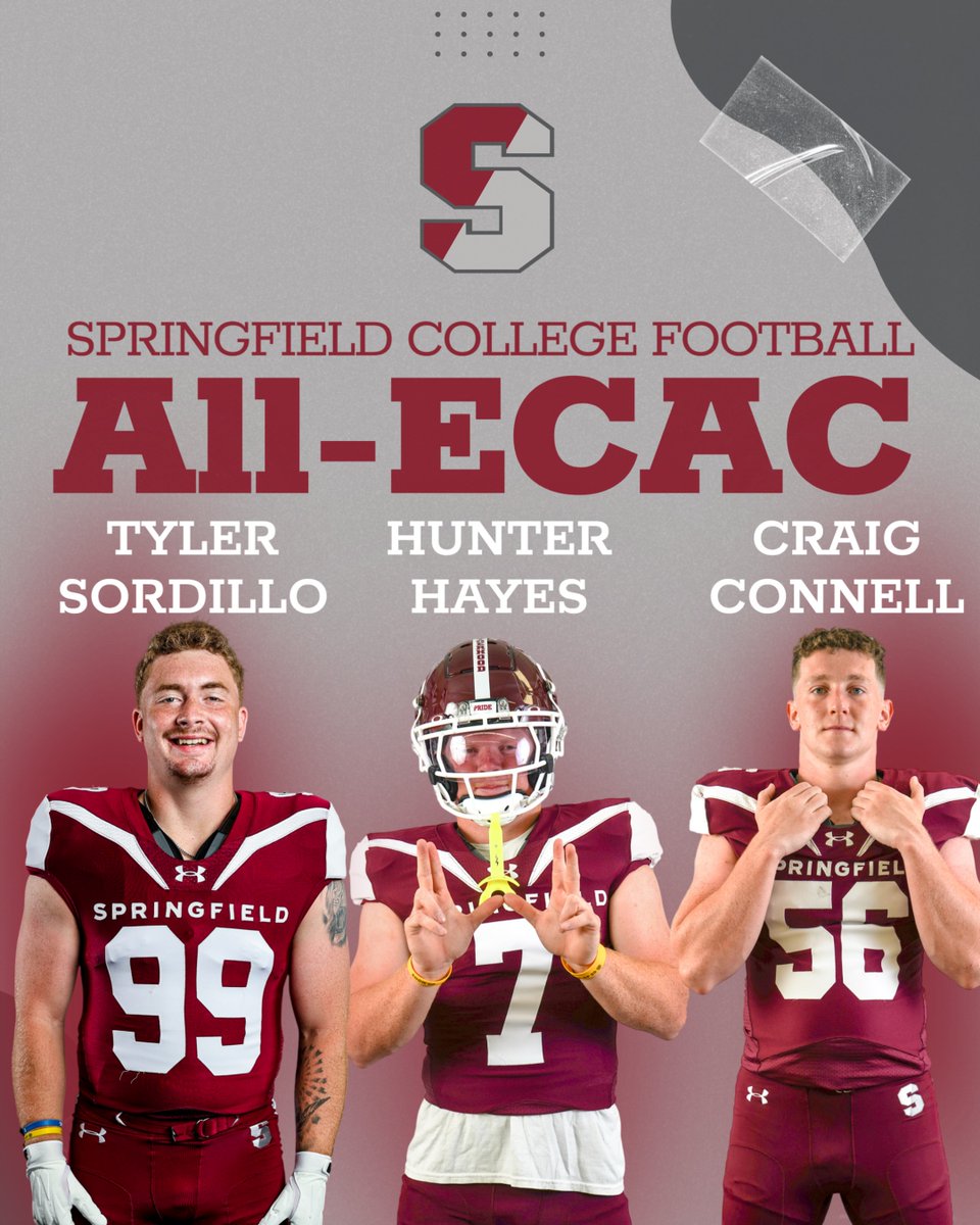 _SCFootball's tweet image. Huge congratulations to Craig Connell, Hunter Hayes, and Tyler Sordillo on earning All-ECAC honors‼️🔻🏈👏
Tyler Sordillo's attitude and effort upfront earned him ECAC Defensive Player of the Year‼️🔻
#LTBR