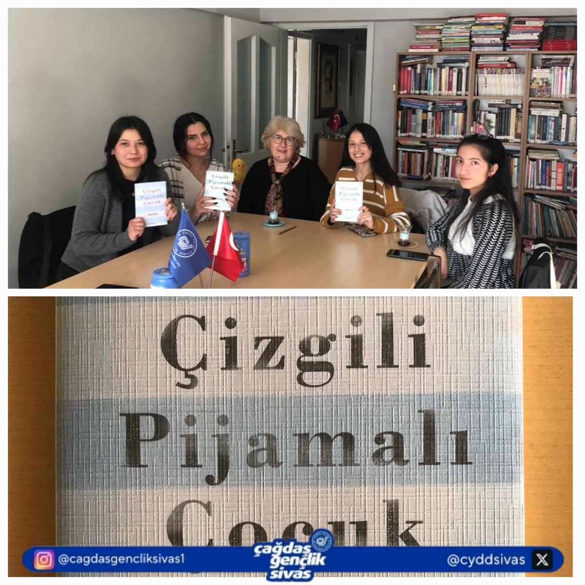 "Tel örgülerin ayıramadığı bir dostluk...  'Çizgi Pijamalı Çocuk' ile masumiyeti ve empatiyi yeniden keşfettik. Kalplerde iz bırakan çok özel bir okuma etkinliğiydi. 📖💙🤍"