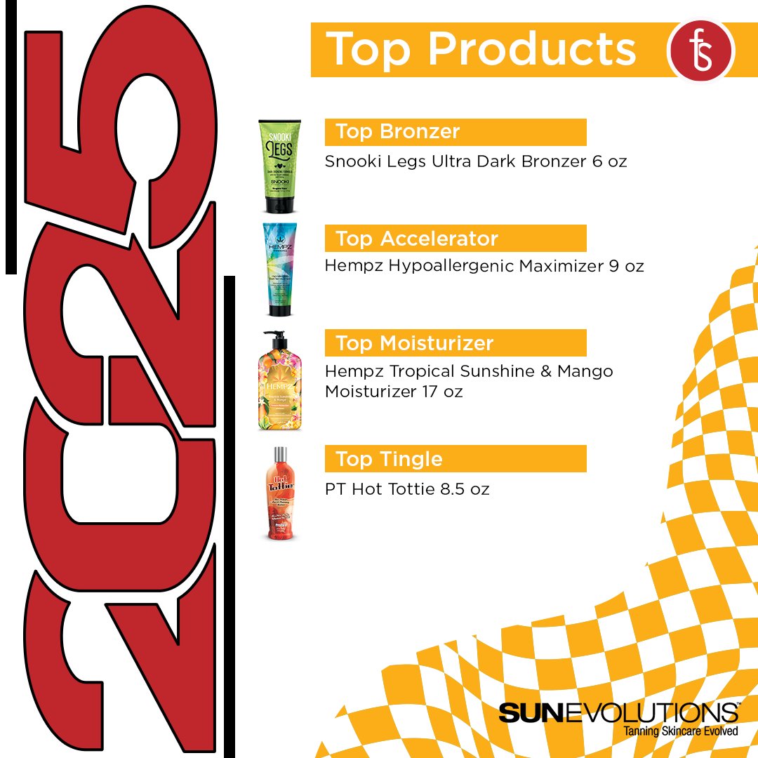 FSTanning's tweet image. FS Wrapped 2025! ✨🎁

Here’s your glow-up recap! These were the top lotions of the year, and they definitely stole the spotlight! 

From bestsellers to must-haves.. chosen by YOU! Thank you for an amazing year!!!