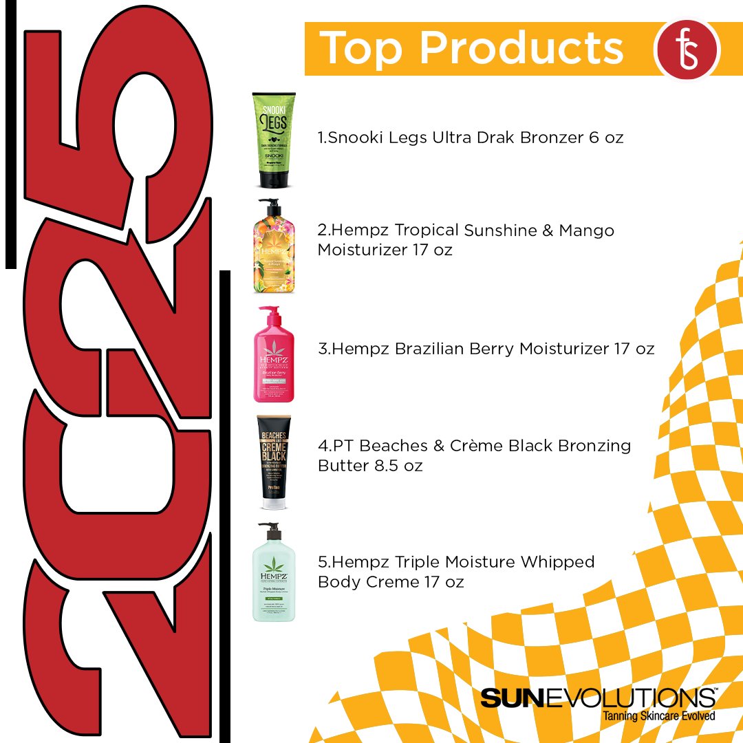 FSTanning's tweet image. FS Wrapped 2025! ✨🎁

Here’s your glow-up recap! These were the top lotions of the year, and they definitely stole the spotlight! 

From bestsellers to must-haves.. chosen by YOU! Thank you for an amazing year!!!