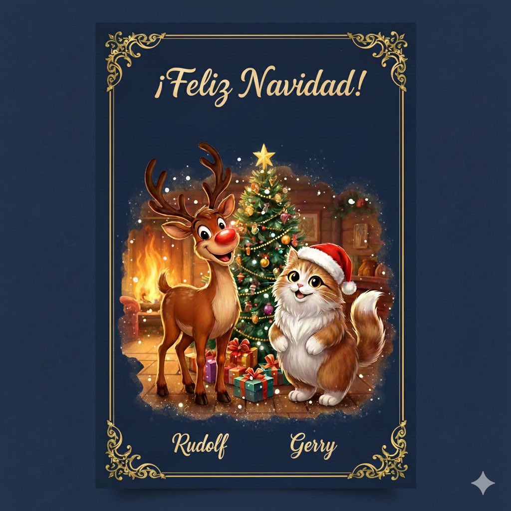 Que en esta Nochebuena la luz de la unión familiar ilumine sus hogares y los llene de paz. Les enviamos nuestros mejores deseos para que la magia del amor prevalezca siempre. ¡Feliz Navidad para todos! Con cariño, Gerry y Rudolf.
<a href="/soloRudolf/">♚ ℝ𝕦𝕕𝕠𝕝𝕗</a> #FelizNavidad