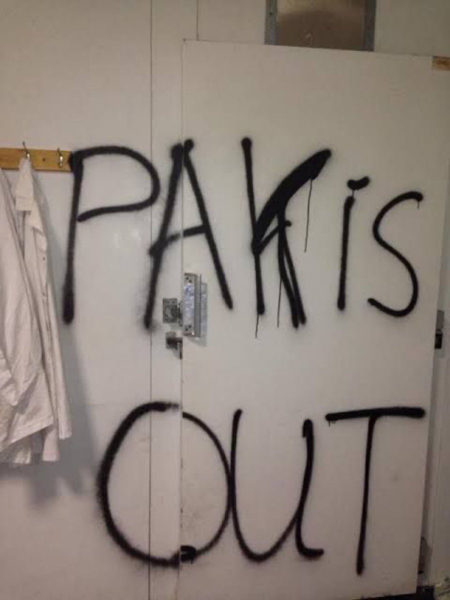 After Sydney terror attack, 'Pakis Out' has been written on walls &amp; doors at public places in many countries 

Pakistan has become global source of terrorism