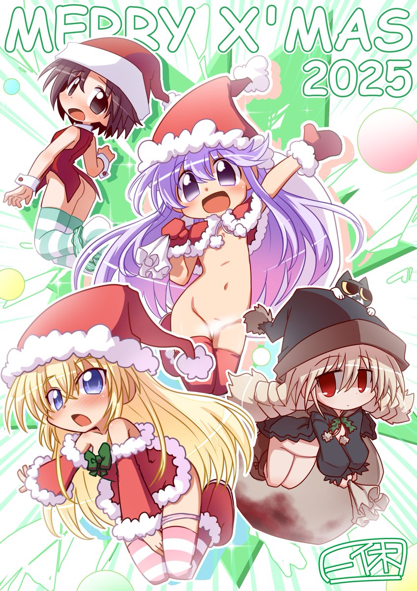ikkyu019's tweet image. メリークリスマス2025 | 一休 #pixiv pixiv.net/artworks/13901… 
自分が過去に描いたクリスマス娘を適当に集めました
