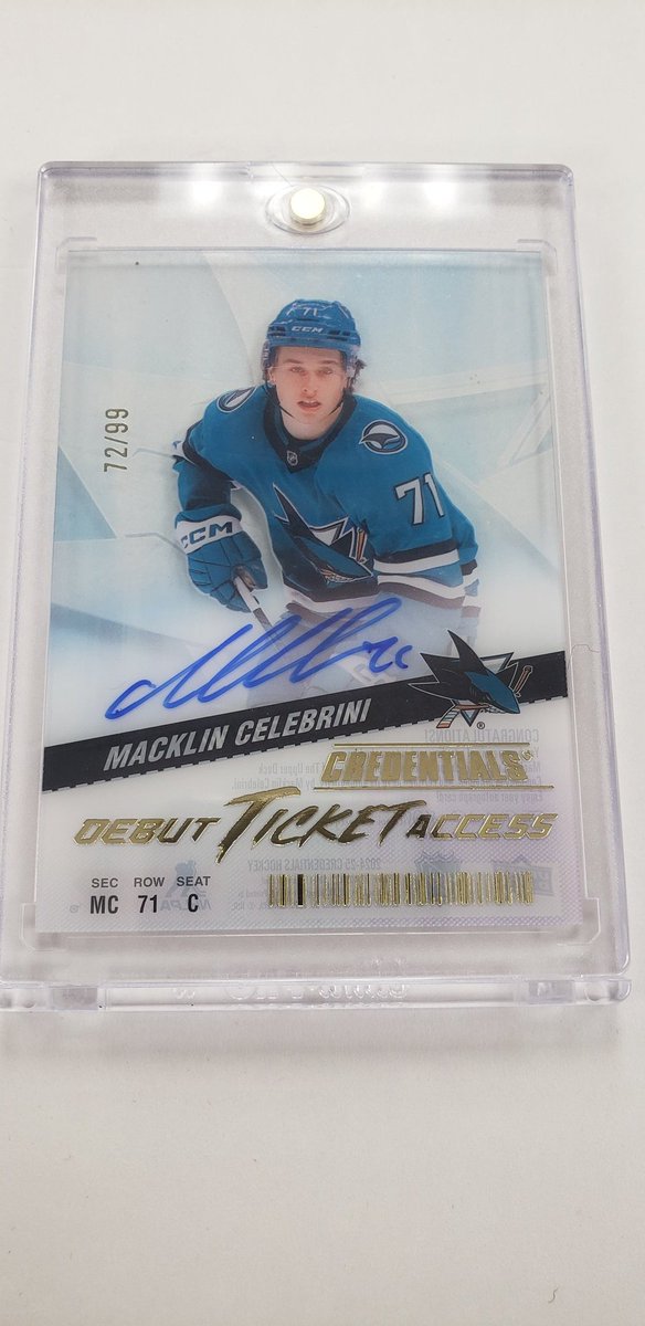 RedNailsII's tweet image. Little bit of Christmas eve magic at our Jane and  bloor store. Celebrini rookie ticket /99 from @UpperDeckSports 2024/26 Credentials.  @CardPurchaser