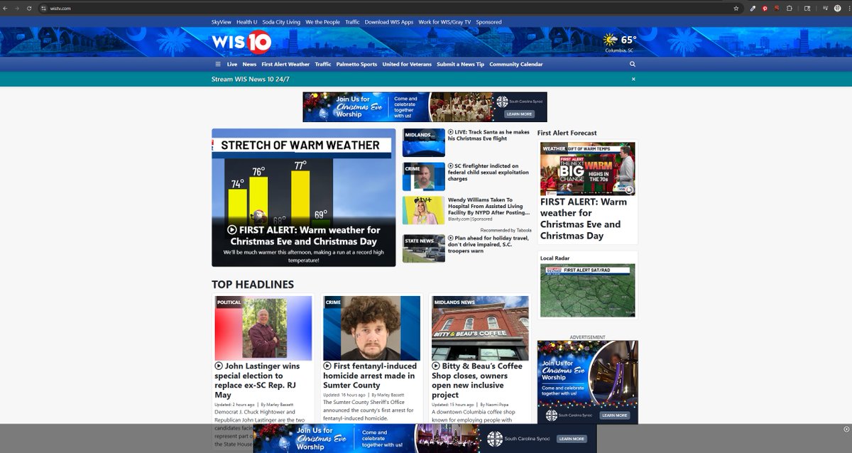 SCSynod's tweet image. Our @wis10 homepage takeover is underway. If you are looking for a place to worship today, join us for worship and the celebration of our Lord’s birth this Christmas Eve. Our neighborhood congregations look forward to welcoming you.
scsynod.com/christmas/