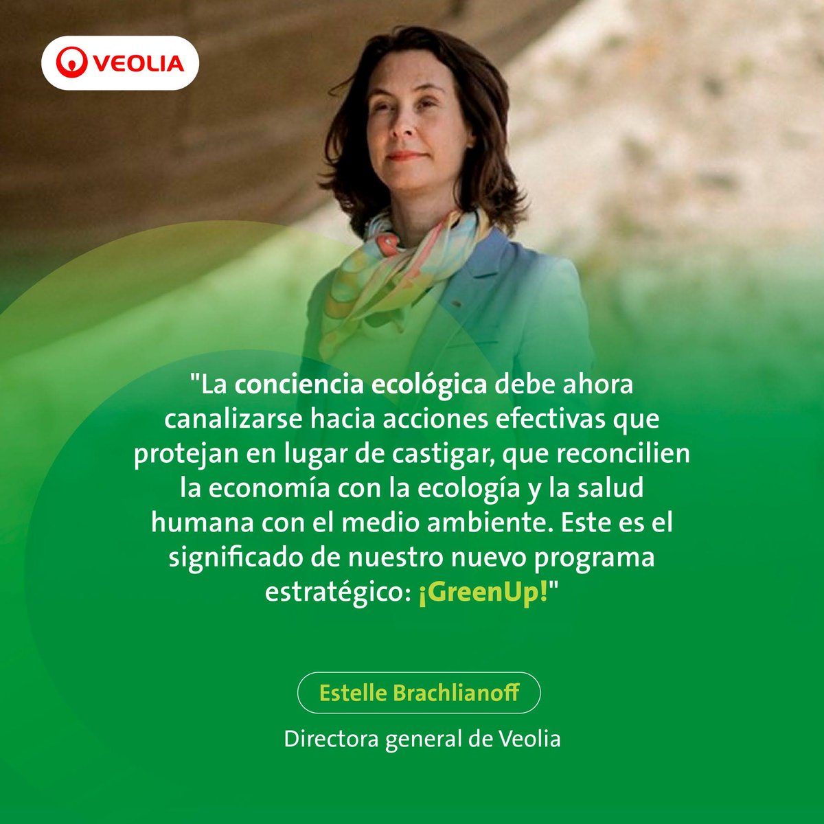 ¡#GreenUp está acelerando la Transformación Ecológica! 🌿 En Veolia, ya estamos implementando soluciones existentes e innovando para las del mañana. Nuestro compromiso con el planeta no espera.

#GreenUp #Veolia #TransformaciónEcológica