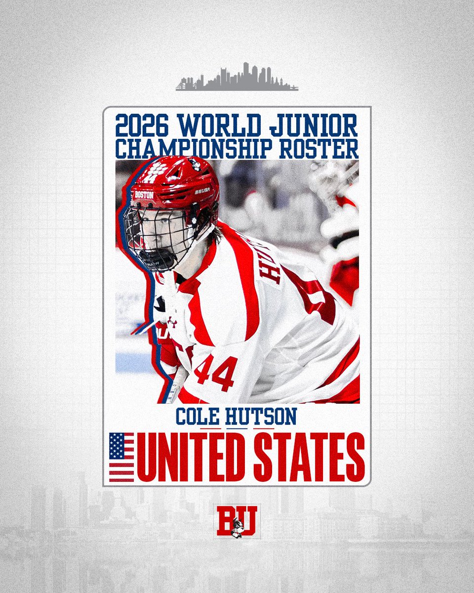 TerrierHockey's tweet image. Another year of #BUSA is loading! 

Congrats to Kamil Bednarik, Cole Eiserman, Cole Hutson and signee Brady Knowling on making the 2026 @usahockey World Junior Championship team.