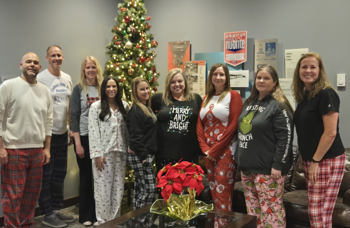 BrainerdChemCo's tweet photo. Let the spirit week festivities begin... 🎄 😏

Team Brainerd is keeping things holly and jolly at our corporate office this week! Check out Christmas Sweater Day and PJ Day below. ⬇️ https://t.co/Dd6b9eRSSz
