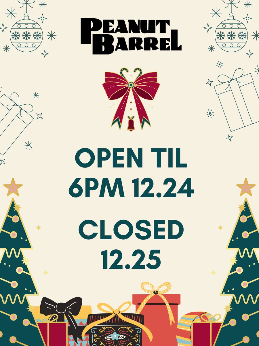 Getting some last-minute shopping done? Take a break and join us for lunch or an early dinner. We’ll be closing up at 6:00 PM tonight so our staff can enjoy the holiday with their families.

We will be CLOSED tomorrow, Christmas Day.

Happy Holidays, East Lansing! 🎄✨
