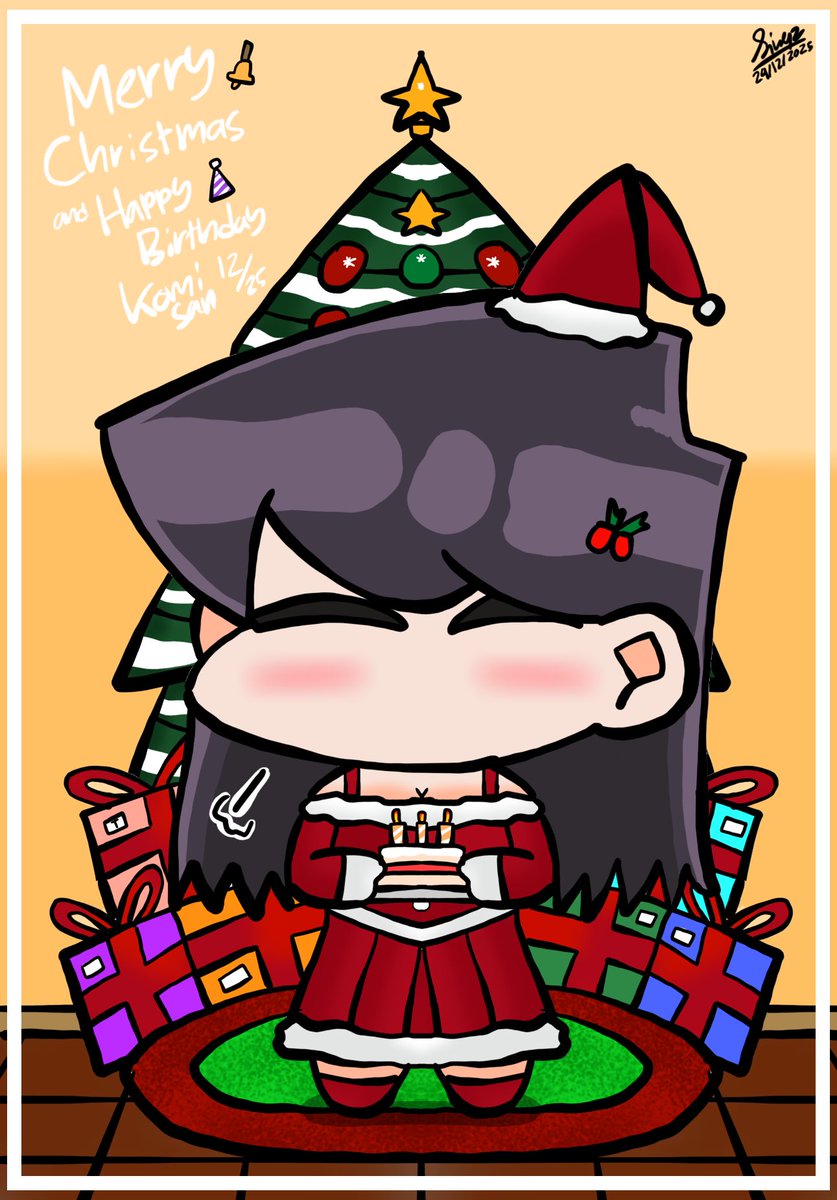 (🎄/💜/🎂)

Merry Christmas Everyone 🔔 &amp; Happy Birthday Komi-san 🎉🥳

#古見さんはコミュ症です