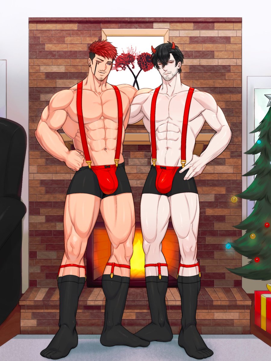 Happy holidays! Me and my boi are showing off our new and sexy outfits for the winter occasion. Don't we look so fine Renn? God I just love the warm and beauty vibes here. 

Artist: <a href="/bolloxxxz/">Bolloxxxz 🔞</a> 
Featuring: <a href="/DemonBoyRenn/">Renn 😈💤 | Tired</a>
