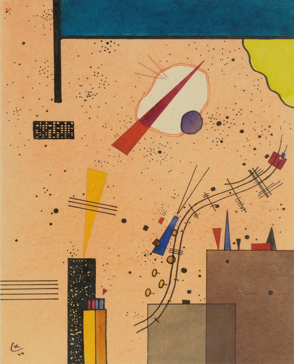 Pixel0Symphony's tweet image. Wassily Kandinsky, Spritze (Spray). 1924.