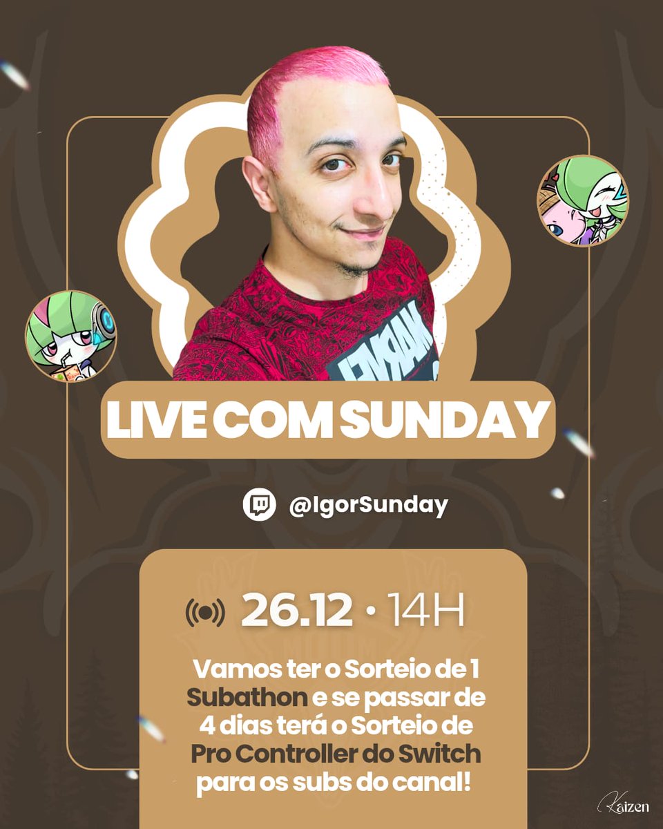domiingoz's tweet image. Sexta (26) as 14h vou fazer um subathon de fim de ano! 
Se passar de 4 dias vou sortear um Pro Controller do switch 1 para os Subs ✨️
Venham me fazer cia 🧚🏼‍♀️
#PokemonUNITE 
Aproveitem que o gift sub na twitch está com 35% de desconto ❤️
(Vou jogar unite e alguns outros jogos)