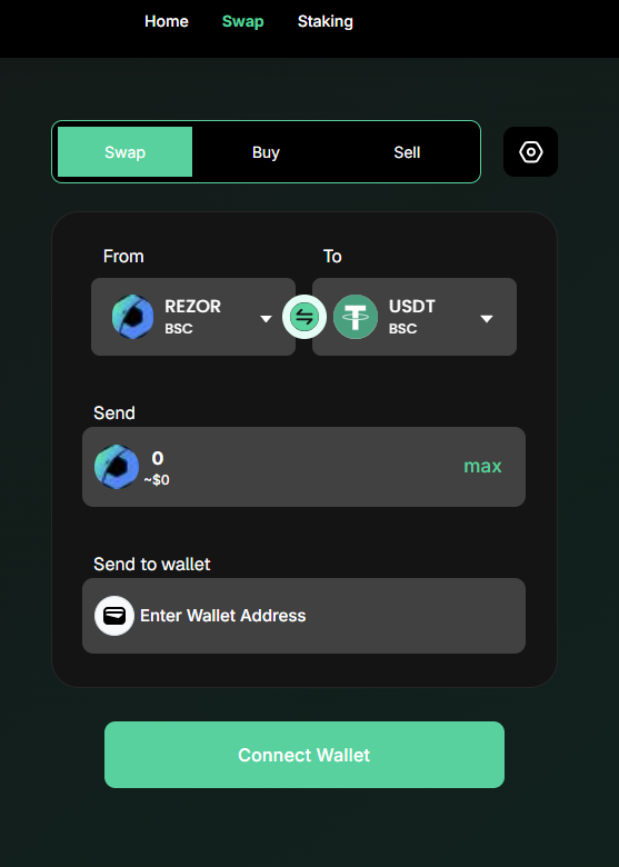 ReZorWay's tweet image. ReZorSwap gives users options.  The newly integrated Payment Gateway allows users a way to sell and deposit to their banks .... FROM DEFI!  Holy Freakin' Cow!   But many might want to sell/swap and keep funds in crypto for their next move.  ReZorSwap has you covered.  Simply swap…