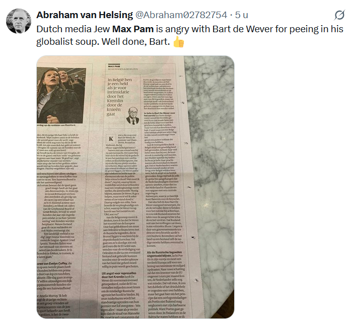 Kijk, daar heb je Abraham van Helsing weer, de anonieme antisemiet.