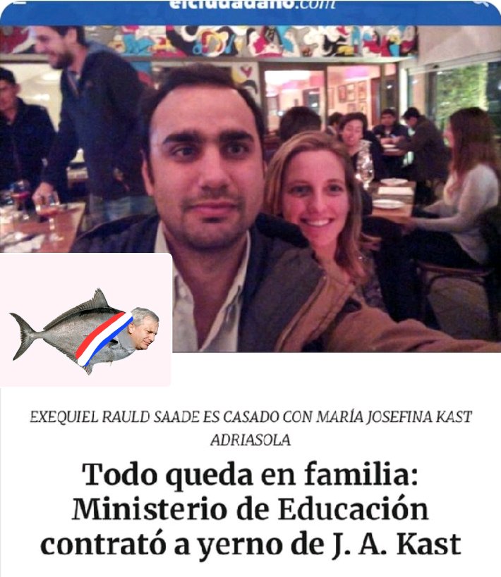 Shuuuu...
El Reineto kast ni siquiera asume y ya empezó el nepotismo que tanto criticaba la derecha. 😬
Felices Fiestas.