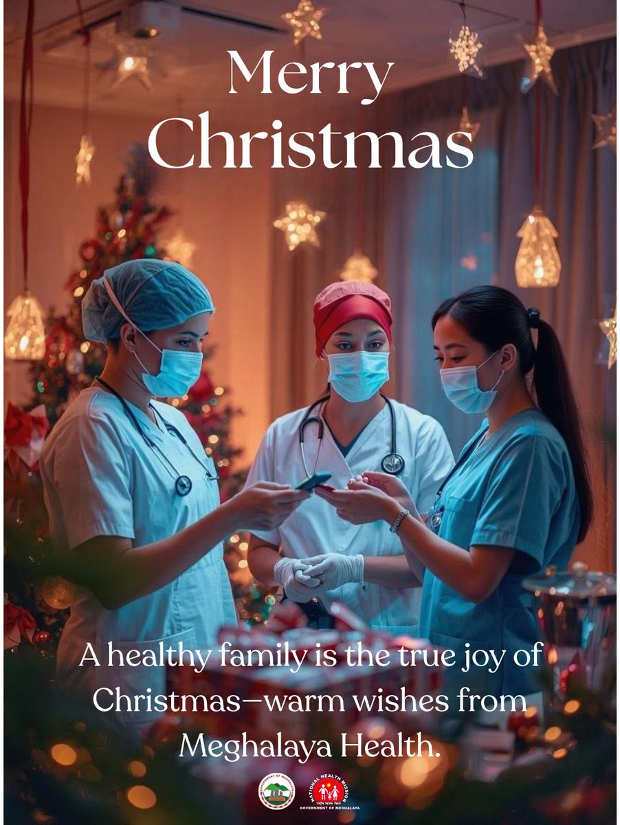 A healthy family is the true joy of Christmas.
Warm Christmas wishes to every household from Meghalaya Health—may this season bring good health, happiness, and togetherness.
#HealthyMeghalaya #JoyOfChristmas #SeasonOfCare