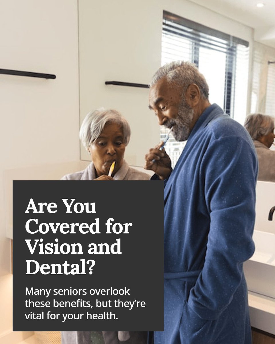 vhlinsurance's tweet image. Dental and vision care are key to your health in your golden years. At VHL Insurance, we help seniors find coverage that fits your needs and budget. Questions? We're here to help. #MedicareTips #Turning65 #DentalInsurance #VisionInsurance