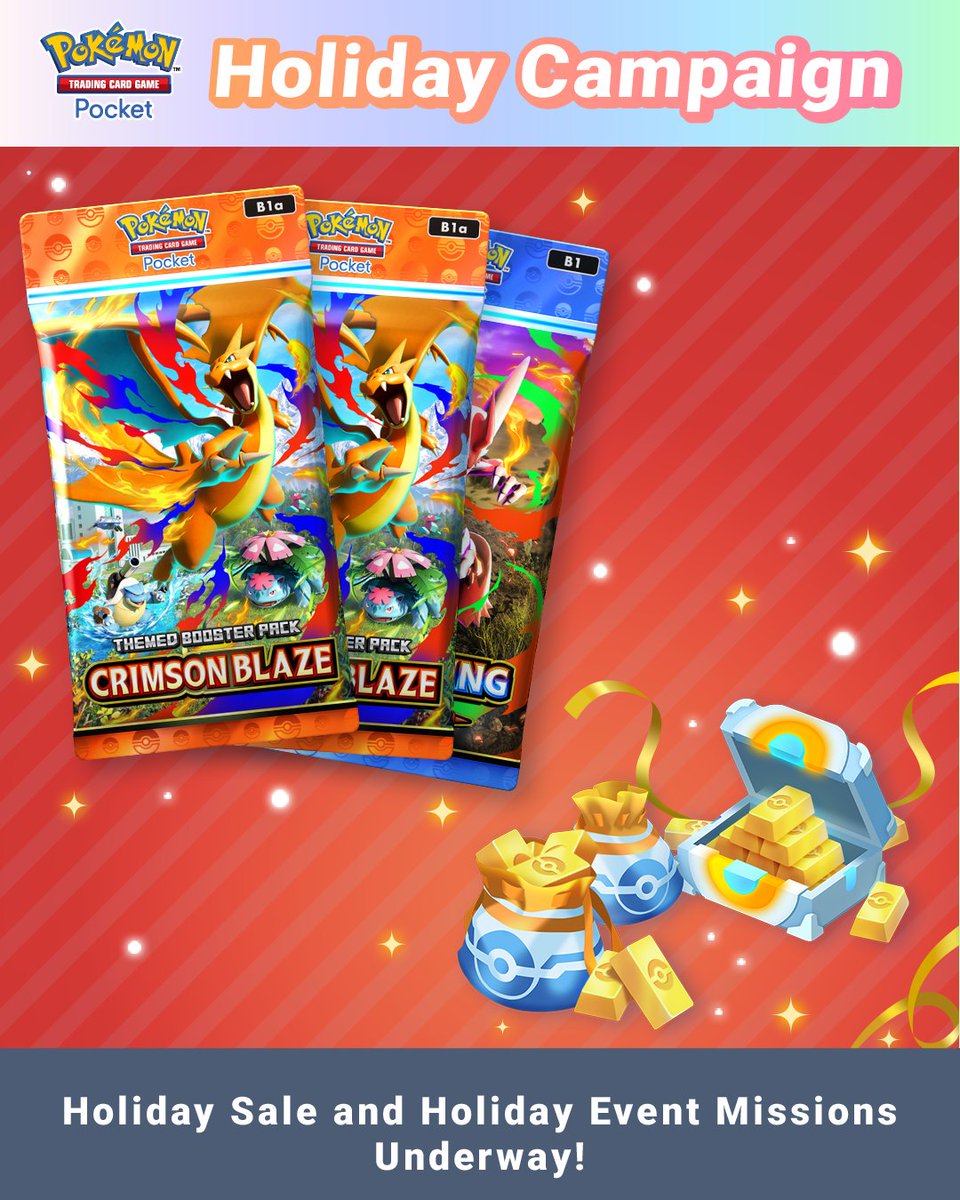 Happy Holidays, everyone! 🎄 🎁 

We wanted to help celebrate the festivities even more with this festive campaign. Save on PokéGold with this special sale and earn rewards by completing our Holiday Missions!