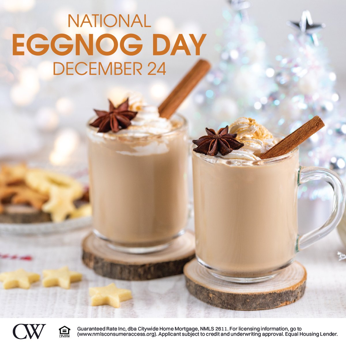 clmill's tweet image. It's National Eggnog Day! 🥚🥛✨
Eggnog is my husband's favorite holiday drink-what about you? Do you love it or leave it? Share your thoughts or your best eggnog recipe below!
#NationalEggnogDay #HolidayCheers #citywidehm citywidehm.com/crystalmiller