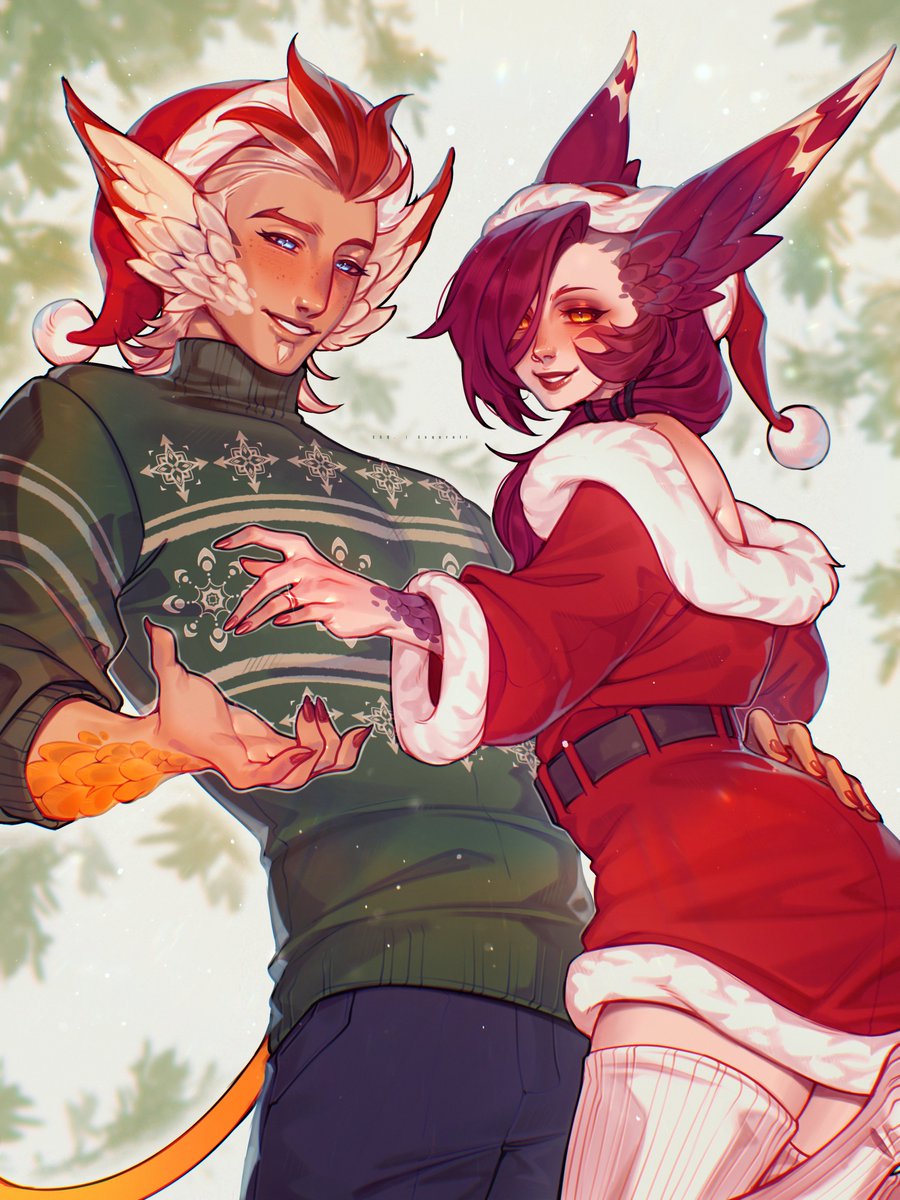 Merry Christmas and Happy Holidays  🩷

#Xayah #Rakan