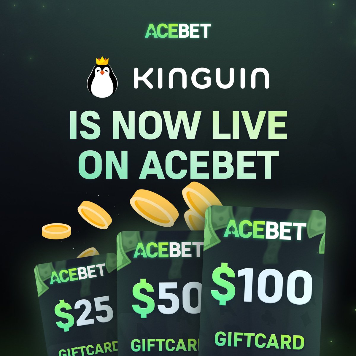 Kinguin giftcards are now LIVE on Acebet!