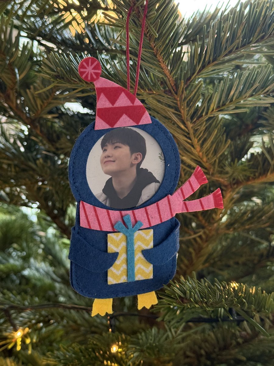 happy holidays from me and the penguin woozi ornament