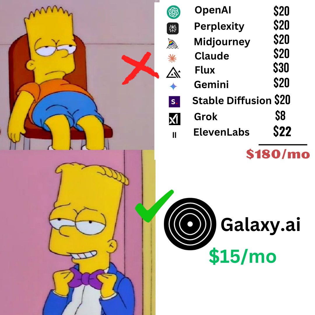Galaxy.ai: because your wallet shouldn’t have 15 charges for AI subs. 💸 2,000 tools, one price.

🎮 Level up Grandpa’s loot box = a fridge of brewskis: 🛒 bit.ly/bestAIDEAL