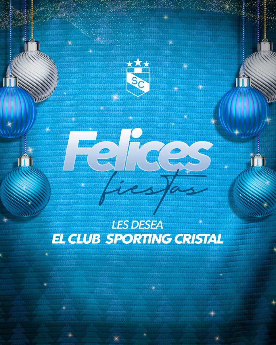 ClubSCristal's tweet image. La Navidad nos recuerda lo más importante: la unión, la ilusión y la fuerza de estar juntos.

Que esta noche nos encuentre rodeados de amor y con el corazón celeste más fuerte que nunca.

¡Feliz Navidad, Familia Celeste! 🎄🩵

#FuerzaCristal