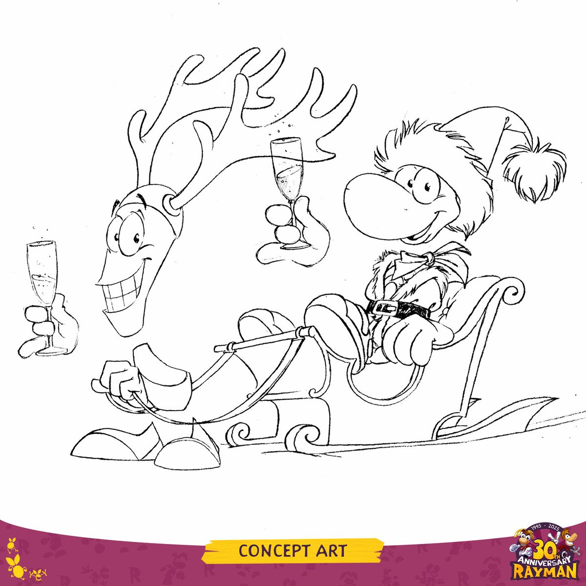 RaymanGame's tweet image. While snow tries to stick in the Glade of Dreams, from us to you, we hope you enjoy this festive time!