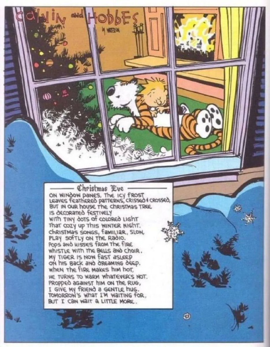 This is what Christmas Eve is all about.🎅🏻🎄🎁 #CalvinandHobbes #Christmas