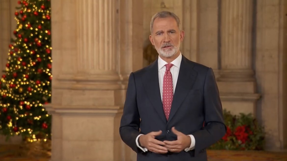 Lo más grave del año 2025 ha sido el genocidio palestino y el ataque de Trump al derecho internacional.

👑🤐 Ni una palabra del Rey sobre ello, ni sobre la especulación de la vivienda, los ataques a la sanidad y educación públicas o el rearme.