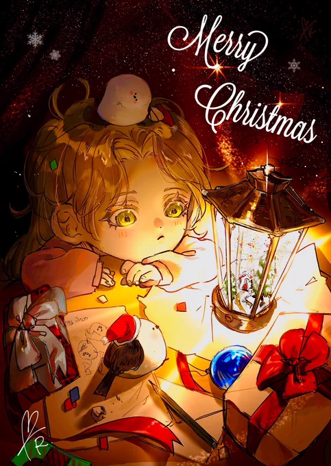 皆様メリークリスマス #MerryChristmas2025 #illustration #絵描きさんフォロバ100 #らっぴぃのお絵描き