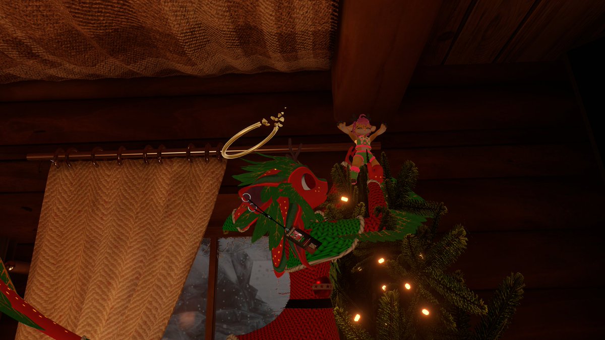 inner_shadows's tweet photo. hope every 1 has a merry Xmas 🫂 heres some pics of me and my cute lil deer 🦌 @PonyxTTV  decorating our xmas tree 🎄 - they are the star atop my tree 🥰😘     #christmas #avali #deer #furry #VRChat https://t.co/Pd4Il7AyqO