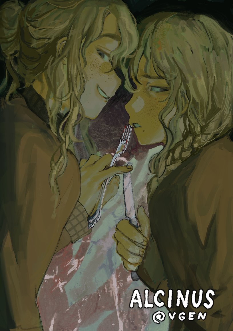 aIcinus's tweet photo. conjoined
comm, ocs belong to bluereverb @ toyhouse https://t.co/lGKzexA59N