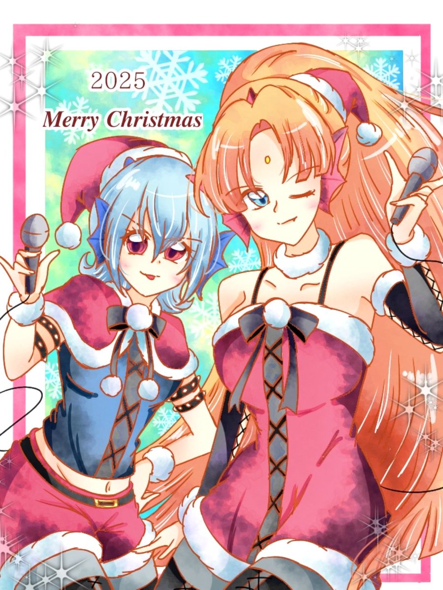 クリスマス〜〜🎄 シスターシェシェ＆シスターミミ🖤 サンタなブラック