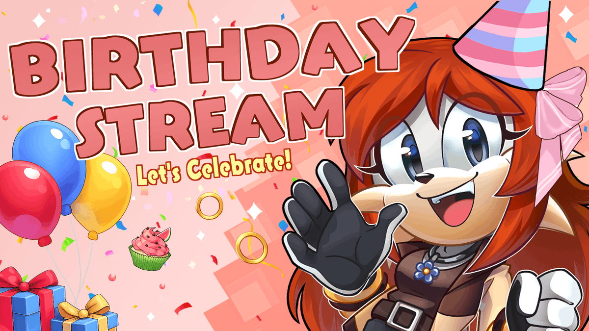 🎂BIRTHDAY STREAM IS LIVE~

Join me for my birthday stream! We'll be playing Sonic Crossworlds and Sonic Rumble with Viewers + more!

🎉twitch.tv/shadoukun

#Sonic #Birthday #Sonicoc #SonicTheHedgehog #SonicRumble #SonicRacingCrossworlds