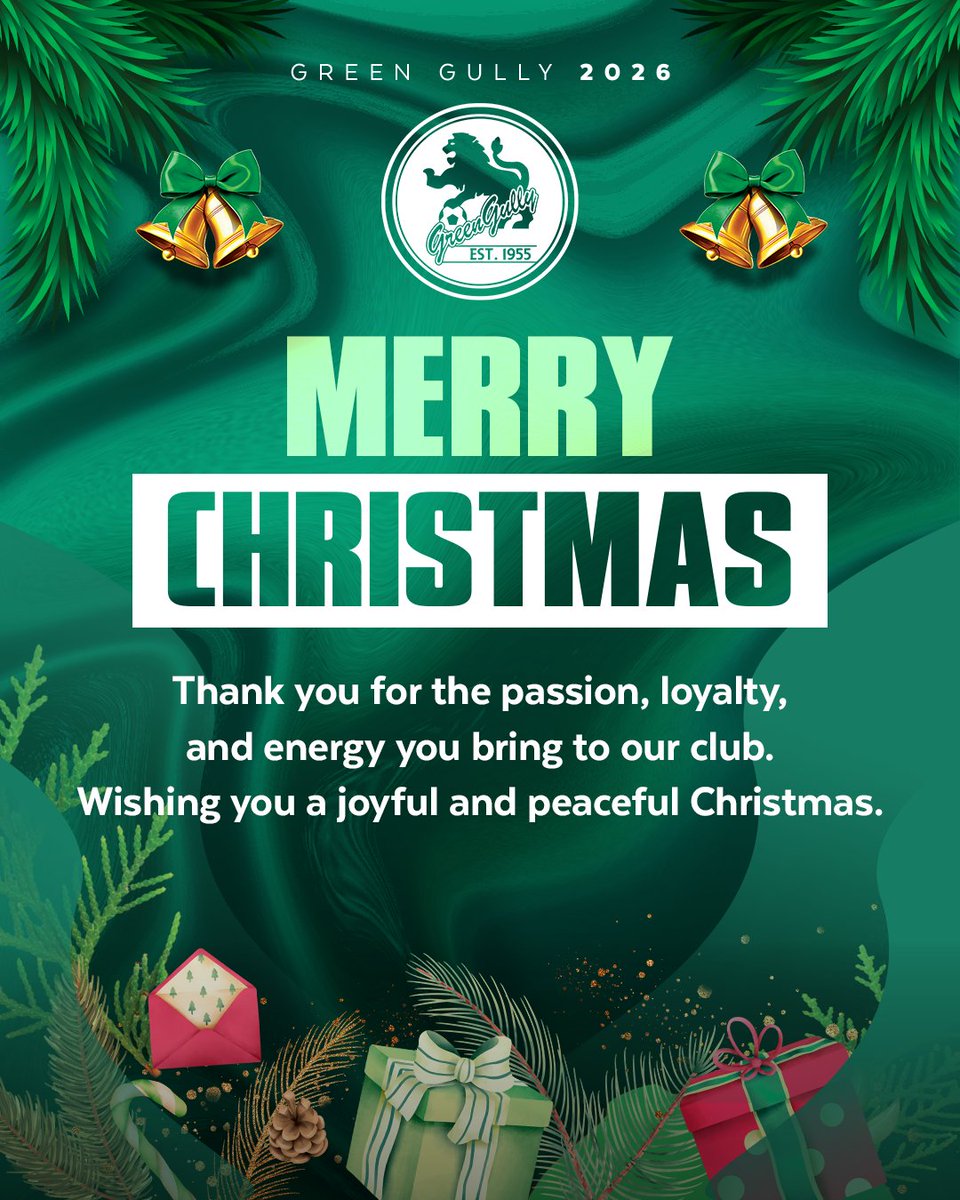 A very Merry Christmas to the whole Gully family!

Enjoy a wonderful day with family and friends.

💚🤍