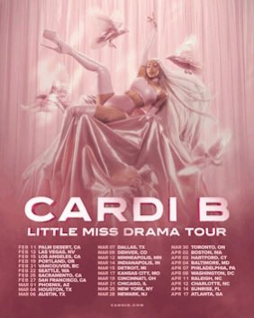 bellas_backup's tweet image. #littlemissdramtour kicks off February 11,2026. Thanks for the sub…I mean promo.🙃 #cardib